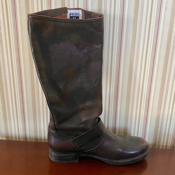 Frye Boots Calf-Length Real Leather with Adjustable Buckles - Picture 3 of 9